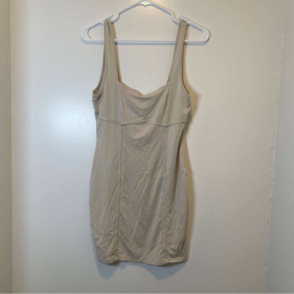 Asos design cream body con mini dress women's size 10